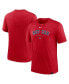 Фото #2 товара Men's Heather Red Boston Red Sox Authentic Collection Early Work Tri-Blend Performance T-shirt
