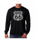 Men's Word Art Long Sleeve T-Shirt- Route 66