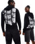 ASOS DESIGN unisex oversized license hoodie in black with Tupac graphic prints - BLACK