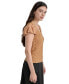 Фото #5 товара Women's Textured Scoop-Neck Puff-Sleeve Top