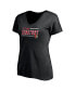 ფოტო #3 პროდუქტის Women's Black Ottawa Senators Plus Size Mascot In Bounds V-Neck T-shirt