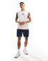 Jack & Jones oversized crane front print vest in white