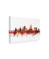 Фото #2 товара Michael Tompsett Aberdeen Scotland Skyline Red Canvas Art - 15" x 20"