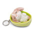 Фото #3 товара Сувенирный брелок или ключница для геймеров NICI Sleeping Pets Bunny Cappucino 8 cm Basket Key Ring