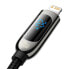 Фото #3 товара Kabel do szybkiego ładowania USB-C Iphone Lightning 20W z wyświetlaczem miernikiem mocy 2m czarny
