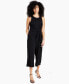 ფოტო #3 პროდუქტის Women's Sleeveless Crewneck Tie-Waist Jumpsuit, Regular & Petite, Created for Macy's