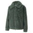 Фото #1 товара Puma Classics Faux Fur Full Zip Jacket Womens Green Casual Athletic Outerwear 53