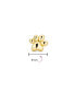 Tiny BFF Animal Puppy Kitten Pet Dog Lover Cat Paw Print Cartilage Ear Lobe Piercing 1 Piece Stud Earring 14K Yellow Gold Safety Clutch Screw back