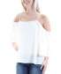 Фото #1 товара Маечка Bar III White Off Shoulder Strappy