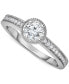 ფოტო #1 პროდუქტის Diamond Bezel Milgrain Engagement Ring (5/8 ct. t.w.) in 14k White Gold