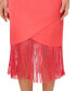 ფოტო #5 პროდუქტის Women's Fringe One-Shoulder Midi Dress