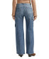 Фото #3 товара Women's Mid Rise Wide Leg Cargo Jeans