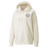 Puma Downtown Relaxed Graphic Pullover Hoodie Womens White Casual Outerwear 5335