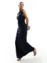 Фото #1 товара NA-KD co-ord maxi skirt in black pinstripe