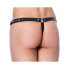 Фото #2 товара Эротическое белье BONDAGE PLAY трусики-стринги из кожи на завязках, черные