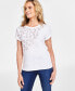 ფოტო #1 პროდუქტის Women's Cotton Animal-Embellished Tee, Created for Macy's