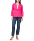Фото #3 товара Women's Linen-Blend 3/4 Sleeve Single-Button Blazer