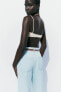 Z1975 wide-leg cropped high-waist belted jeans