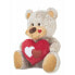 Fluffy toy Beige Bear Heart 60 cm