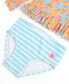 ფოტო #4 პროდუქტის Toddler Girls Long Sleeve Ruffle Hem Rash Guard 2-Piece