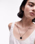 Фото #1 товара Topshop Phineas waterproof stainless steel necklace with pendant in silver tone