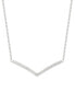 Фото #1 товара Macy's 1/3 ct. t.w. Round Shape Diamond Necklace in Sterling Silver