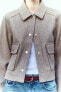 Фото #14 товара Короткая куртка из мягкой ткани ZARA