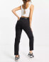 Pull&Bear high waisted mom jean in black Черный, 40 - фото #2