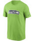 Фото #2 товара Men's Neon Green Seattle Seahawks Primary Logo T-shirt