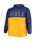 Фото #3 товара Куртка мужская Profile Blue St. Louis Blues с капюшоном и молнией полурвана