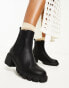 New Look chunky heeled boots in black