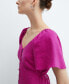ფოტო #9 პროდუქტის Women's Buttoned Linen-Blend Dress