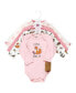 Baby Girls Organic Cotton Long-Sleeve Bodysuits Woodland Alphabet 5-Pack