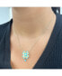 Фото #3 товара Blue Enamel Gold Single Clover Necklace 14K Gold