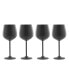 Фото #1 товара 18 Oz Brushed Black Stainless Steel White Wine Glasses, Set of 4