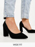 Фото #1 товара ASOS DESIGN Wide Fit Winston d'orsay high heeled shoes in black