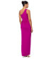 ფოტო #2 პროდუქტის Women's One-Shoulder Ruffled Long Fit & Flare Dress