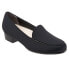 Фото #2 товара Trotters Monarch T1713-101 Womens Black Narrow Canvas Loafer Flats Shoes 8.5