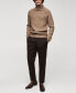 Фото #6 товара Men's Twisted Turtleneck Sweater