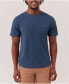 Фото #1 товара Seaside Linen Blend Short Sleeve Pocket Crew T-Shirt Made With Organic Cotton