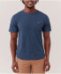 Seaside Linen Blend Short Sleeve Pocket Crew T-Shirt Made With Organic Cotton