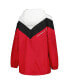 Women's Black, Red Chicago Blackhawks Staci Half-Zip Windbreaker Jacket