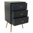 Nightstand Alexandra House Living Golden Dark grey 35 x 76 x 44 cm