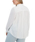 Фото #2 товара Plus Size Embroidered Long-Sleeve Shirt, Created for Macy's