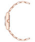 Фото #2 товара Women's Quartz Rose Gold-Tone Alloy Link Bracelet Watch, 20.5mm