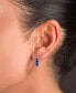 Enamel Hoop Earrings in Sterling Silver or 14k Gold over Sterling Silver, .63"