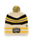 ფოტო #2 პროდუქტის Men's '47 Natural Iowa Hawkeyes Hone Patch Cuffed Knit Hat with Pom