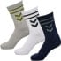 Фото #1 товара Hummel Sportsocken Crew Weiss/magnetgrau/marineblau - 3 Paar