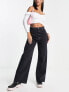 Фото #1 товара New Look wide leg dad jeans in black