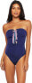 Trina Turk 284668 Women's One Piece Swimsuit, Ultramarine//Paradise Plume, 4